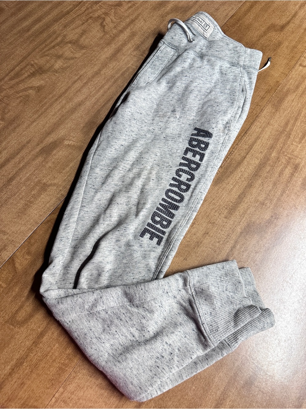 Abercrombie Light Gray Heather Jogger Sweatpants - Picture 4 of 4